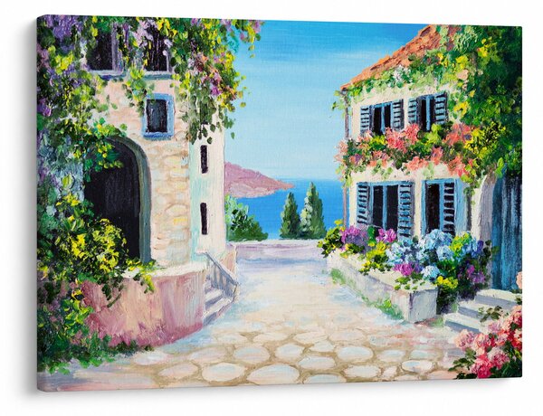 Tablou - Alee grecească, pictură în ulei (70x50 cm)