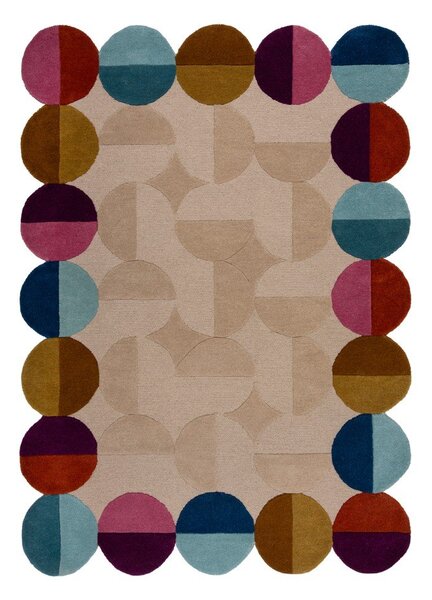 Covor bej țesut manual din lână 160x230 cm Mia Textured Scallop – Flair Rugs