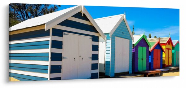 Tablou - Plaja Brighton, Melbourne, Australia (120x50 cm)