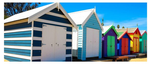 Tablou - Plaja Brighton, Melbourne, Australia (120x50 cm)