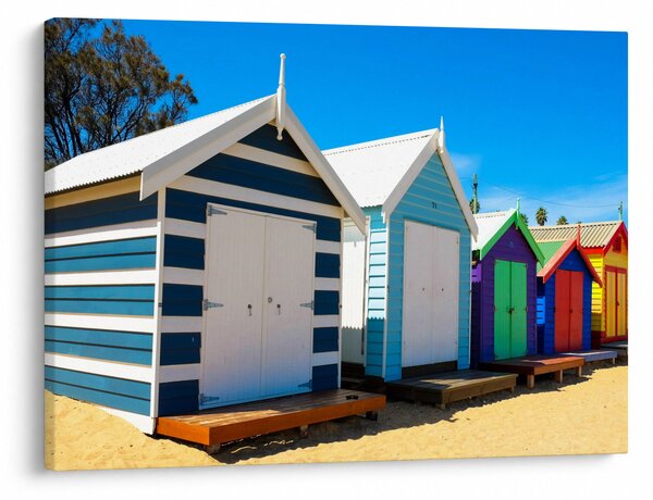 Tablou - Plaja Brighton, Melbourne, Australia (70x50 cm)