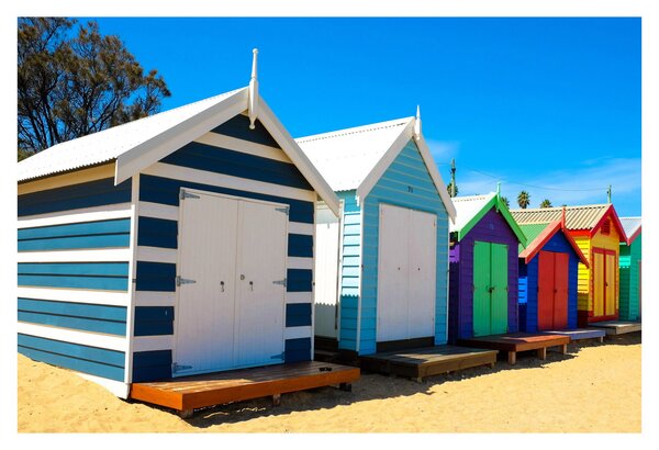 Tablou - Plaja Brighton, Melbourne, Australia (90x60 cm)