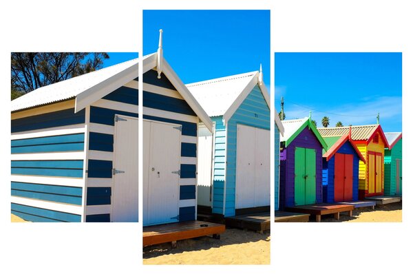 Tablou - Plaja Brighton, Melbourne, Australia (90x60 cm)