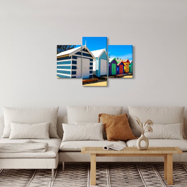 Tablou - Plaja Brighton, Melbourne, Australia (90x60 cm)