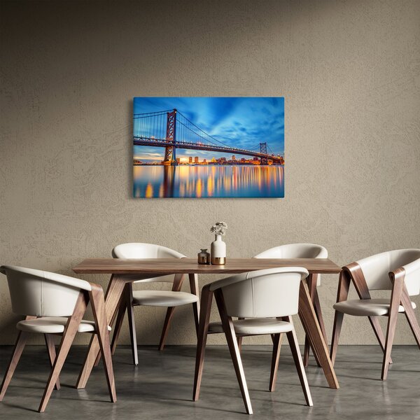 Tablou - Podul Benjamin Franklin, Philadelphia (90x60 cm)