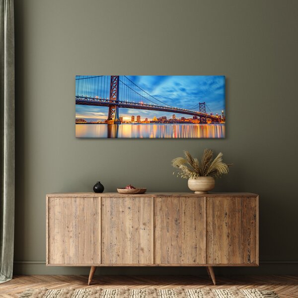 Tablou - Podul Benjamin Franklin, Philadelphia (120x50 cm)