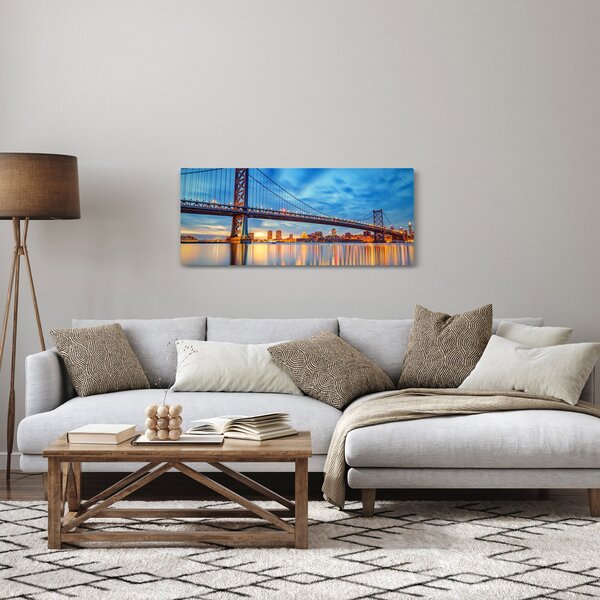 Tablou - Podul Benjamin Franklin, Philadelphia (120x50 cm)
