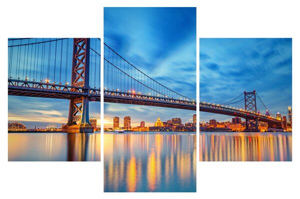 Tablou - Podul Benjamin Franklin, Philadelphia (90x60 cm)