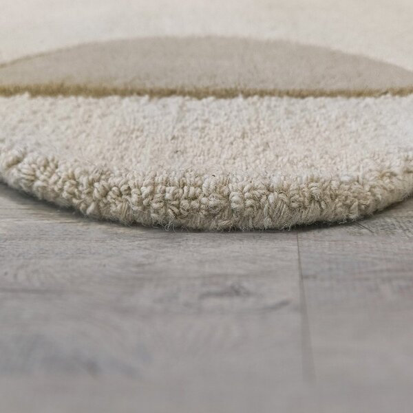 Covor grej țesut manual din lână 160x230 cm Mia Scallop Frame – Flair Rugs