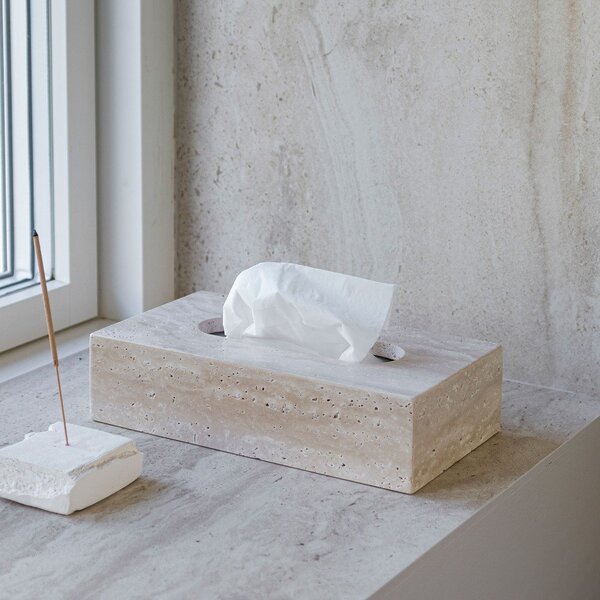 Cutie pentru șervețele din piatră Travertine – Mette Ditmer Denmark