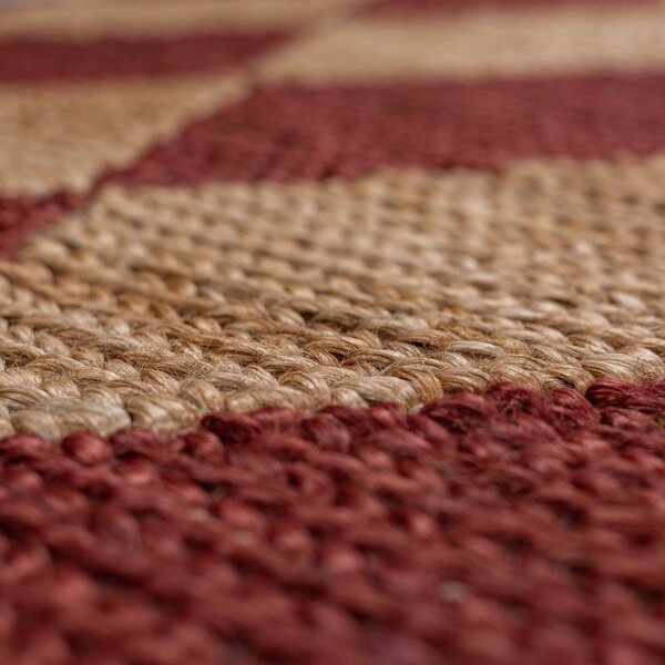 Covor teracotă țesut manual din amestec de iută 120x170 cm Effie Diamond – Flair Rugs