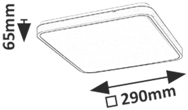 Rabalux Alenzo plafon 1x24 W alb-negru 71432