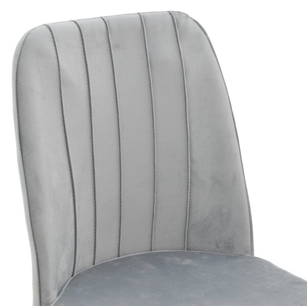Scaun Model Vespera, Gri/Nuc, 45x52x95 cm