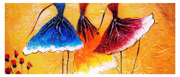 Tablou - Pictură în ulei, balerina (120x50 cm)