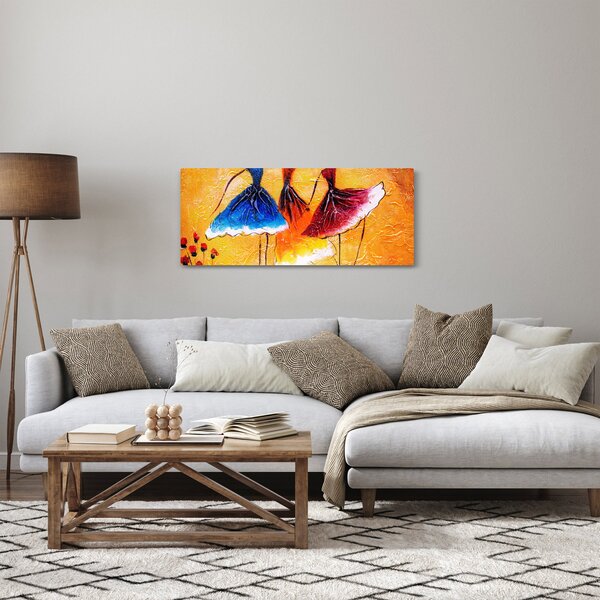 Tablou - Pictură în ulei, balerina (120x50 cm)