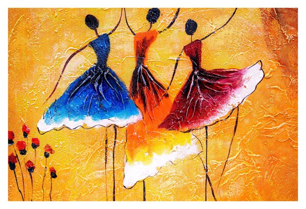 Tablou - Pictură în ulei, balerina (90x60 cm)