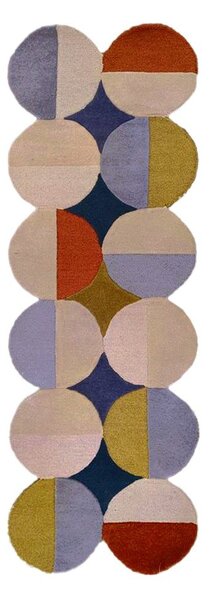 Covor tip traversă țesut manual din lână 80x230 cm Mia Ellipse – Flair Rugs