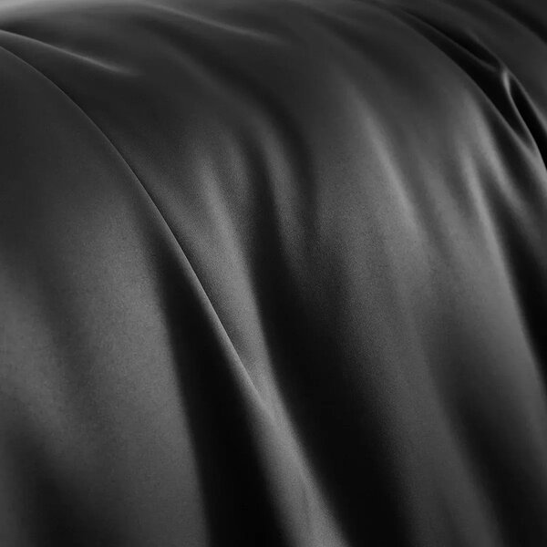 Lenjerie de pat neagră din satin pentru pat dublu 200x200 cm Silky Soft – Catherine Lansfield