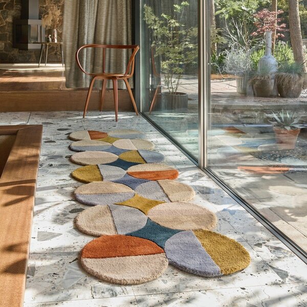 Covor tip traversă țesut manual din lână 80x230 cm Mia Ellipse – Flair Rugs