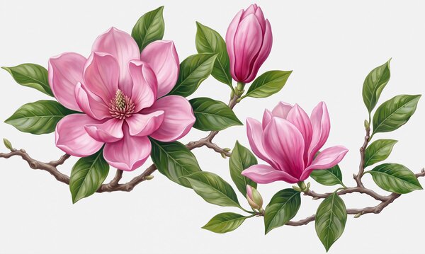 Fototapet Buchet de flori roz cu frunze verzi, Fototapet flori, Fototapet populare, t00725 - Tapeko.ro