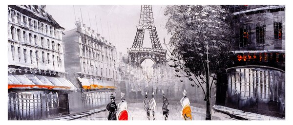Tablou - Pictură în ulei, Paris (120x50 cm)