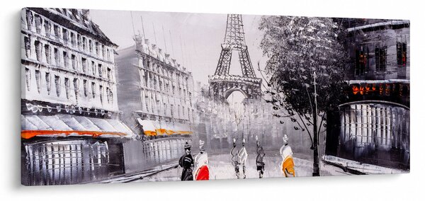 Tablou - Pictură în ulei, Paris (120x50 cm)