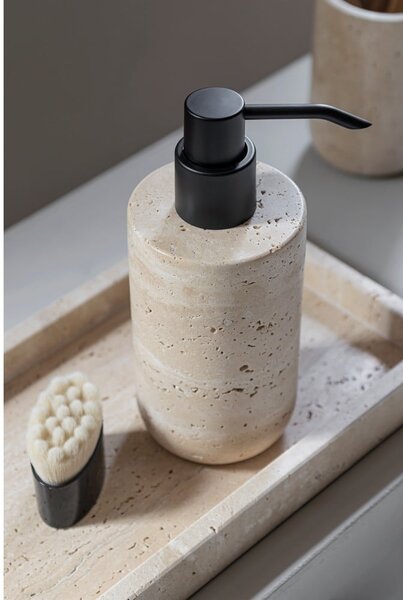 Dozator de săpun lichid bej din piatră 250 ml Travertine – Mette Ditmer Denmark