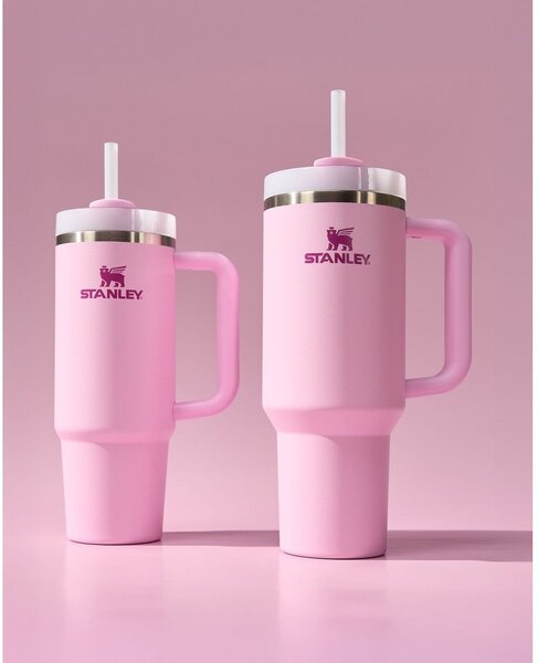 Termos roz cu pai din oțel inoxidabil 1,18 l Quencher H2.0 FlowState Tumbler Cherry Blossom – Stanley