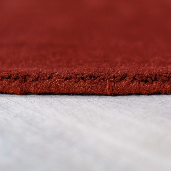 Covor cărămiziu țesut manual, rotund, din lână ø 150 cm Mia Segment – Flair Rugs