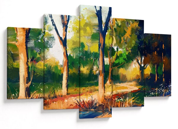 Tablou - Pădure de vară însorită, pictură (150x105 cm)