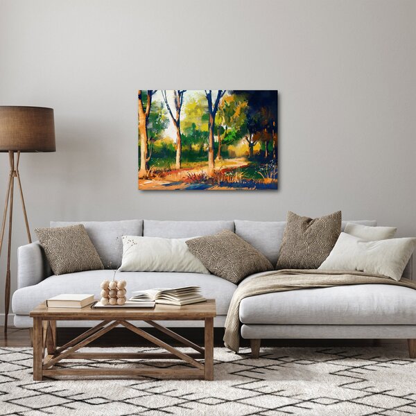 Tablou - Pădure de vară însorită, pictură (70x50 cm)