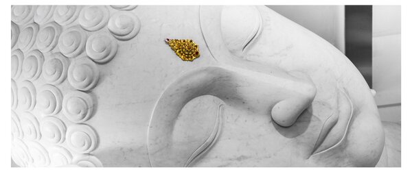 Tablou - Buddha alb (120x50 cm)