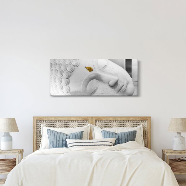 Tablou - Buddha alb (120x50 cm)