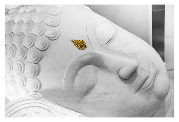 Tablou - Buddha alb (90x60 cm)