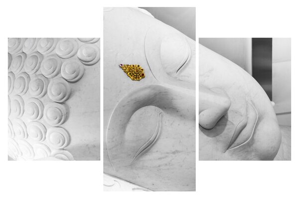 Tablou - Buddha alb (90x60 cm)