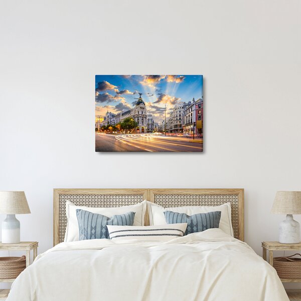 Tablou - Calle Gran Vía, Madrid, Spania (70x50 cm)