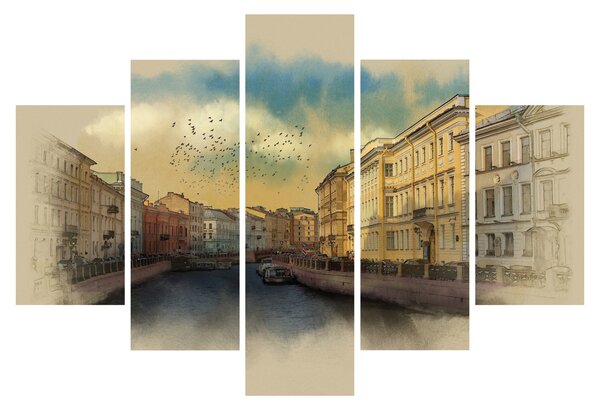 Tablou - Râul Moyka, Sankt Petersburg, Rusia (150x105 cm)
