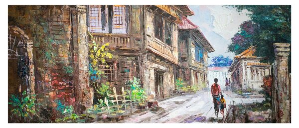 Tablou - Satul filipinez, Asia (120x50 cm)