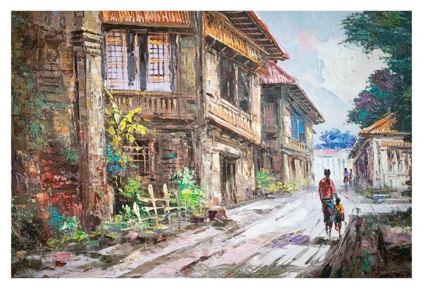 Tablou - Satul filipinez, Asia (90x60 cm)