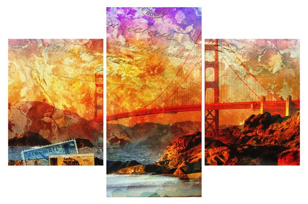 Tablou - Golden Gate, SanFrancisco, California (90x60 cm)