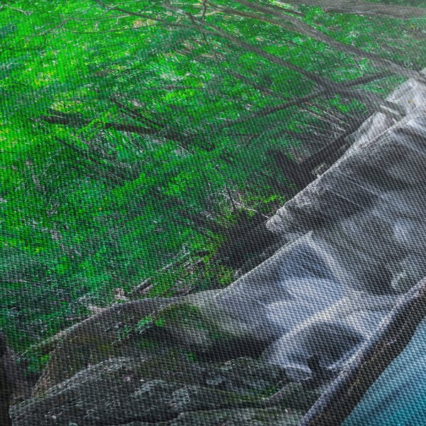 Tablou - Cascada Erawan, Kanchanaburi, Thailanda (cu ceas) (90x30 cm)