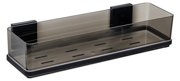 Raft pentru baie negru autoadeziv din plastic Quadro – Wenko