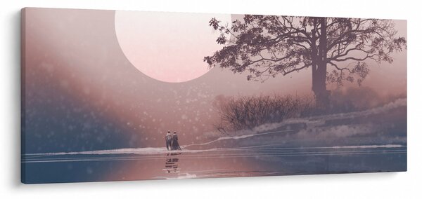 Tablou Perechea îndrăgostită (120x50 cm)