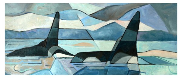 Tablou - Balene (120x50 cm)