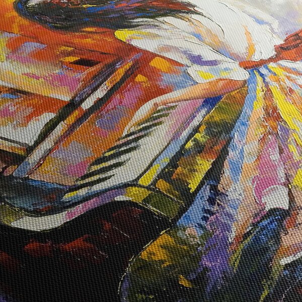 Tablou - Femeia cântând la pian (90x60 cm)