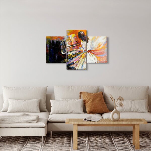 Tablou - Femeia cântând la pian (90x60 cm)