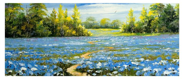 Tablou - Drum de câmp, pictură în ulei (120x50 cm)