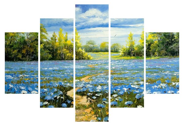 Tablou - Drum de câmp, pictură în ulei (150x105 cm)