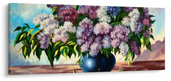 Tablou - Buchet de liliac (120x50 cm)