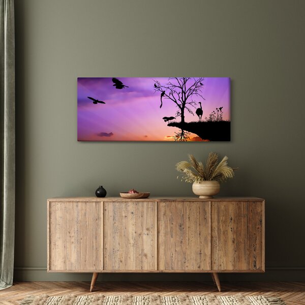 Tablou - Siluetele animalelor (120x50 cm)